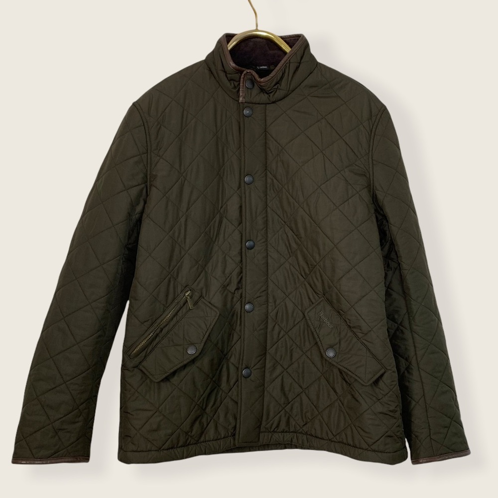 Barbour men’s green diamonds quilted jacket XL